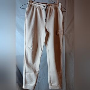Old Navy Active Cream Youth XL (14-16) Cargo Joggers Elastic Waist Drawstring